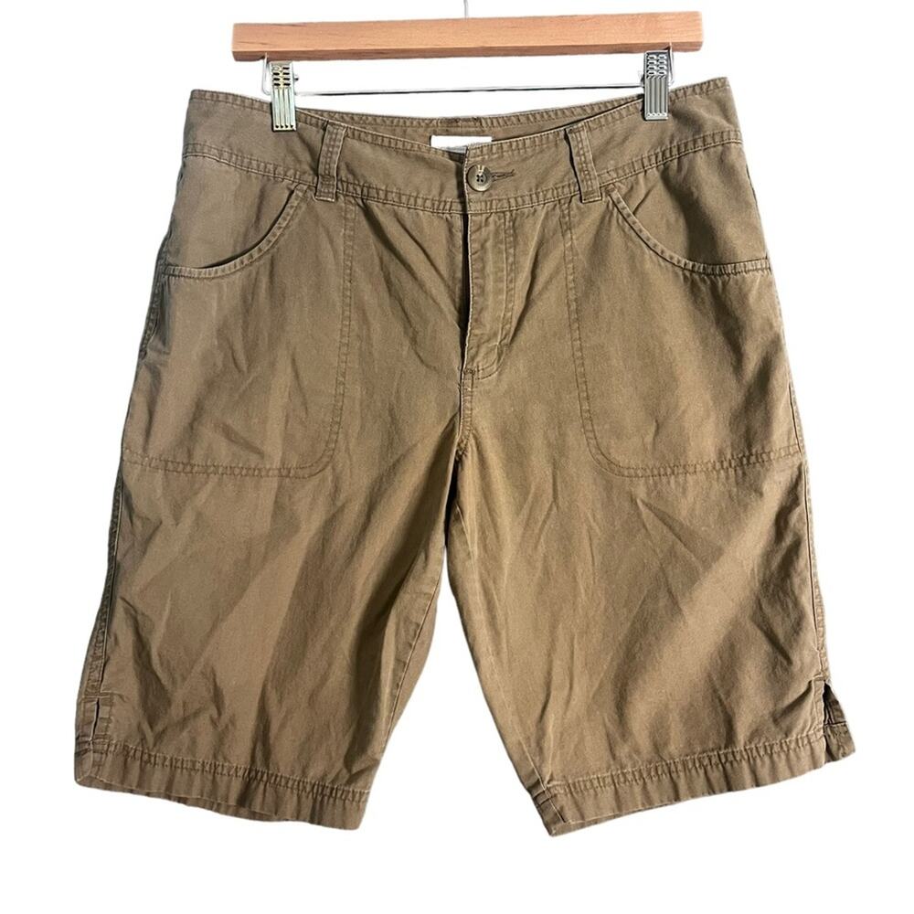 Columbia Womens Size 10 Tan Khaki Hiking Outdoor Shorts Gorpcore Granola Girl